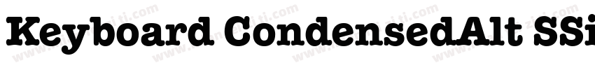 Keyboard CondensedAlt SSi Bold Condensed Alternate字体转换